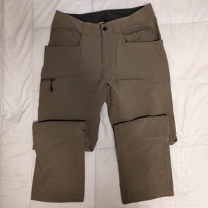 Men's Khaki Outdoor Research Hiking Pants, 30w